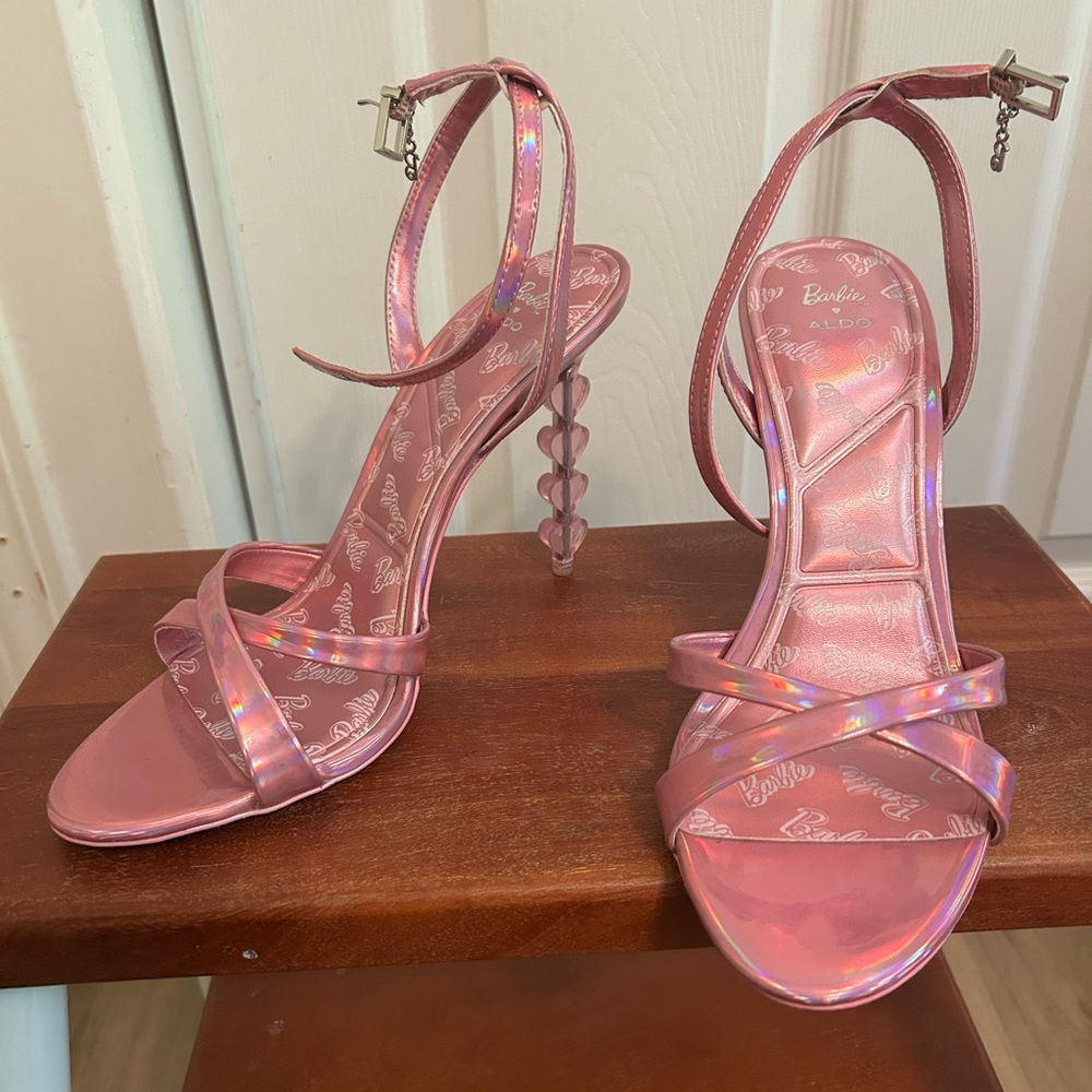 Aldo Barbie Pink Strappy Heels